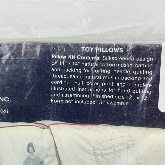 Cathy Needlecraft #7108 Rocking Horse Quilted Pillow Kit 12x12 Toy Pillows - Picture 3 of 6